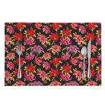 Polka Dot Lily Pattern Print Placemat