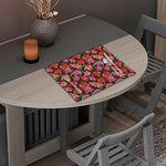 Polka Dot Lily Pattern Print Placemat