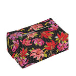 Polka Dot Lily Pattern Print Rectangle Tissue Box Cover