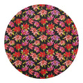 Polka Dot Lily Pattern Print Round Blanket