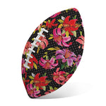 Polka Dot Lily Pattern Print Rugby Ball
