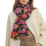 Polka Dot Lily Pattern Print Scarf