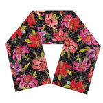 Polka Dot Lily Pattern Print Scarf