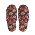 Polka Dot Lily Pattern Print Slippers