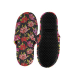 Polka Dot Lily Pattern Print Slippers