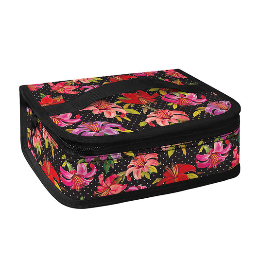Polka Dot Lily Pattern Print Small Lunch Bag