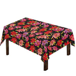 Polka Dot Lily Pattern Print Tablecloth