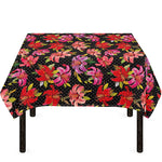 Polka Dot Lily Pattern Print Tablecloth