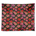 Polka Dot Lily Pattern Print Tapestry