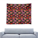 Polka Dot Lily Pattern Print Tapestry