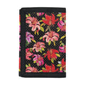 Polka Dot Lily Pattern Print Trifold Wallet