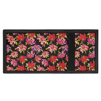 Polka Dot Lily Pattern Print Trifold Wallet
