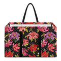 Polka Dot Lily Pattern Print Utility Tote Bag