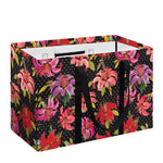 Polka Dot Lily Pattern Print Utility Tote Bag