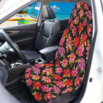 Polka Dot Lily Pattern Print Waterproof Car Seat Cover