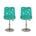 Polka Dot Macaron Pattern Print Bar Stool Covers