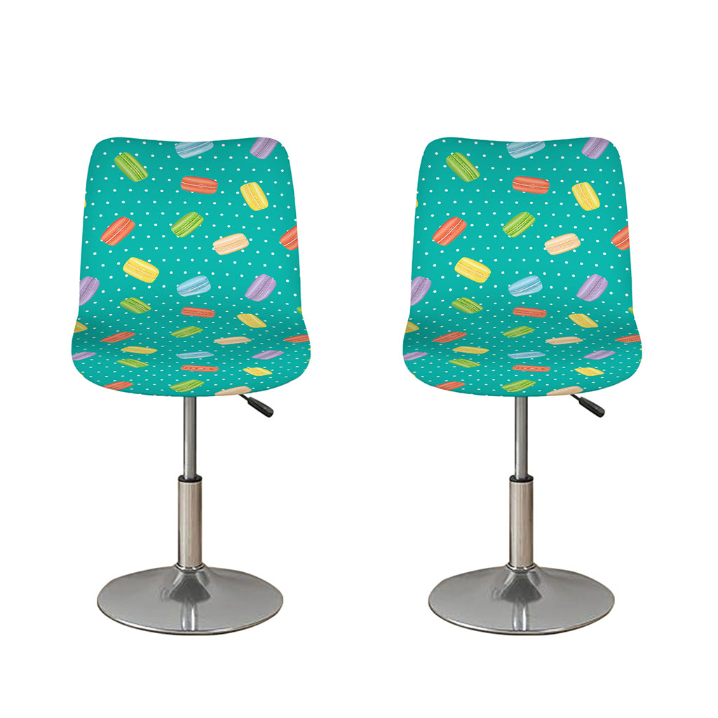 Polka Dot Macaron Pattern Print Bar Stool Covers