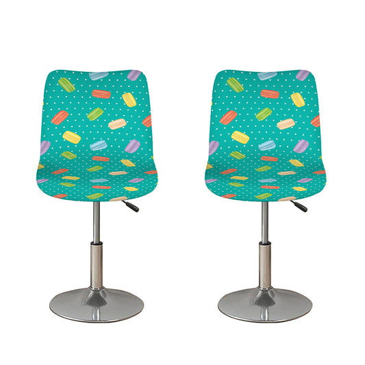 Polka Dot Macaron Pattern Print Bar Stool Covers
