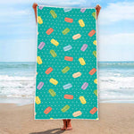 Polka Dot Macaron Pattern Print Beach Towel
