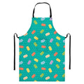 Polka Dot Macaron Pattern Print Bib Apron With Pocket