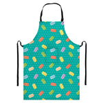 Polka Dot Macaron Pattern Print Bib Apron With Pocket