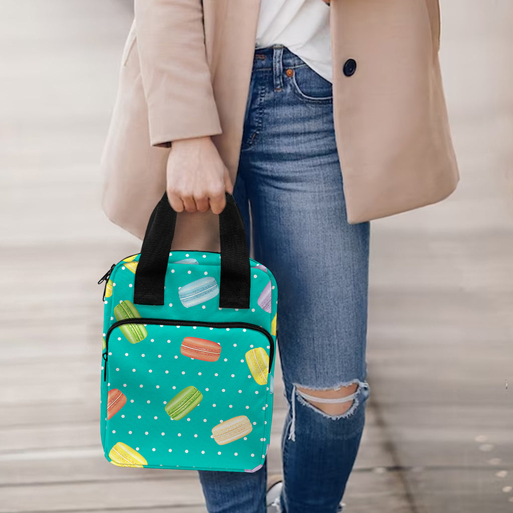 Polka Dot Macaron Pattern Print Bible Tote Bag