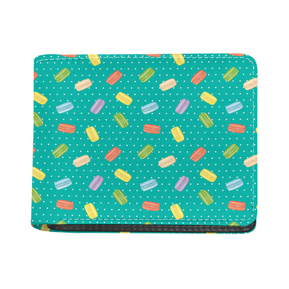 Polka Dot Macaron Pattern Print Bifold Wallet