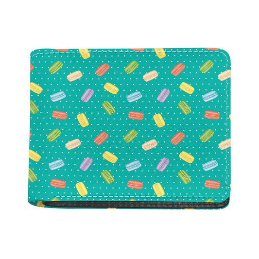 Polka Dot Macaron Pattern Print Bifold Wallet