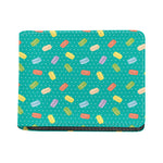 Polka Dot Macaron Pattern Print Bifold Wallet