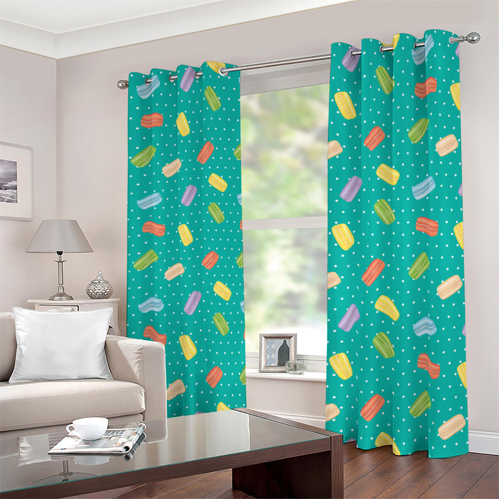 Polka Dot Macaron Pattern Print Blackout Grommet Curtains