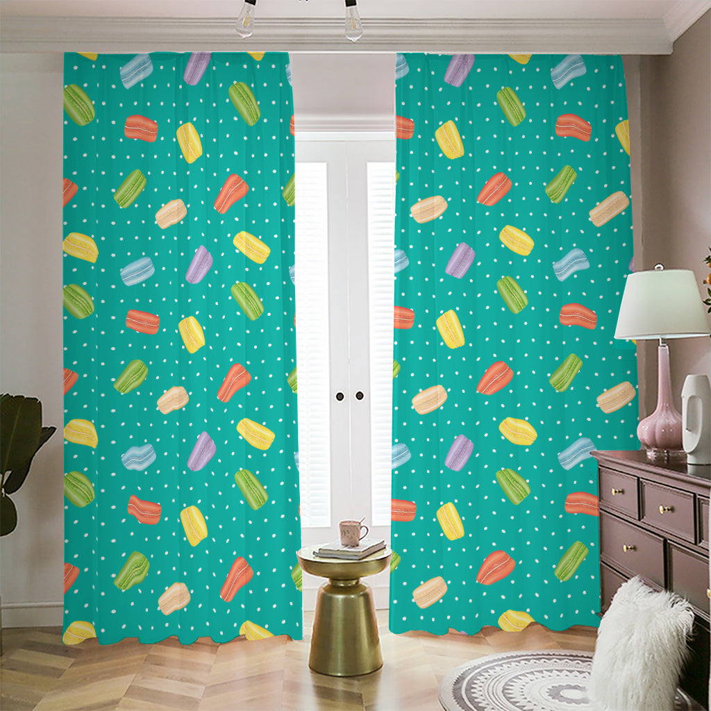 Polka Dot Macaron Pattern Print Blackout Pencil Pleat Curtains