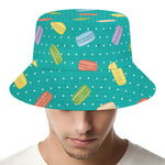 Polka Dot Macaron Pattern Print Bucket Hat