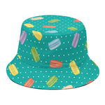 Polka Dot Macaron Pattern Print Bucket Hat