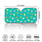 Polka Dot Macaron Pattern Print Car Windshield Sun Shade