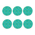 Polka Dot Macaron Pattern Print Coaster Set