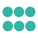 Polka Dot Macaron Pattern Print Coaster Set