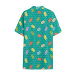 Polka Dot Macaron Pattern Print Cotton Hawaiian Shirt