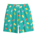 Polka Dot Macaron Pattern Print Cotton Shorts