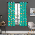 Polka Dot Macaron Pattern Print Grommet Curtain Panels