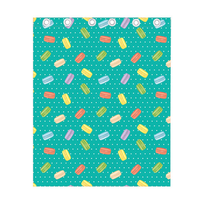 Polka Dot Macaron Pattern Print Curtain