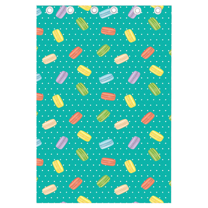 Polka Dot Macaron Pattern Print Curtain