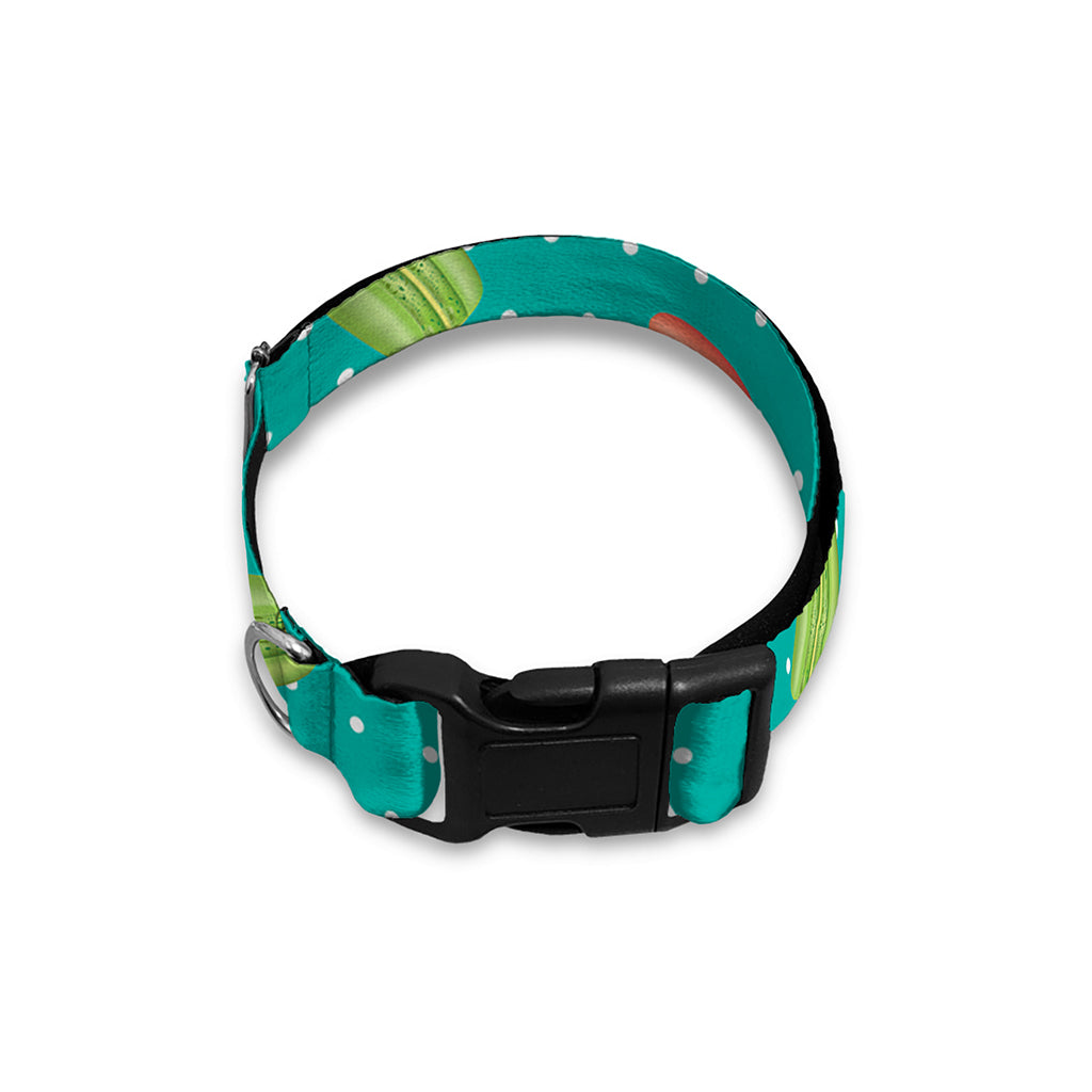 Polka Dot Macaron Pattern Print Dog Collar