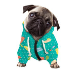 Polka Dot Macaron Pattern Print Dog Zip Up Hoodie