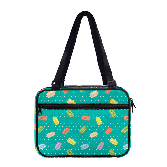 Polka Dot Macaron Pattern Print Double Strap Bible Bag