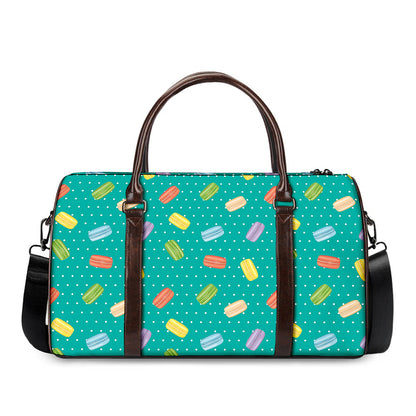 Polka Dot Macaron Pattern Print Duffle Bag