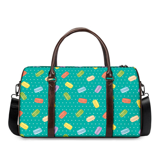Polka Dot Macaron Pattern Print Duffle Bag