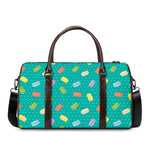 Polka Dot Macaron Pattern Print Duffle Bag