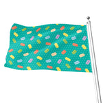 Polka Dot Macaron Pattern Print Flag