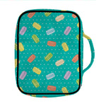 Polka Dot Macaron Pattern Print Front Pocket Bible Bag