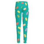 Polka Dot Macaron Pattern Print High-Waisted Pocket Leggings